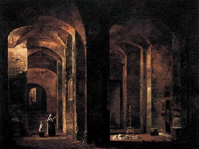Francois-Marius Granet Crypt of San Martino ai Monti, Rome china oil painting image